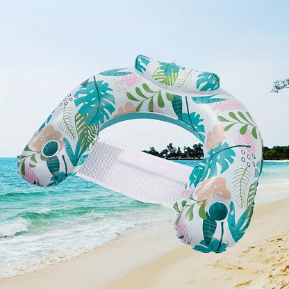 Pool Noodle Sling Chair 3-Pack for Adults – Striped Inflatable Floating Lounger Chair for Swimming Pool Lake Beach River, Ergonomic Water Hammock Seat for Group Pool Party Summer Fun