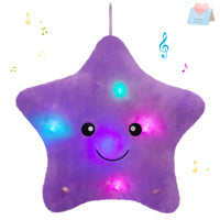 Music glowing purple five-pointed star