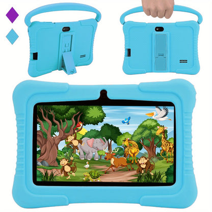 Kids Tablet 7 Inch Android with Parental Controls, Dual Camera & Silicone Case – 2GB RAM, 16/32GB Storage, WiFi, Eye Protection Screen, Educational Gift for Boys & Girls Ages 3-10