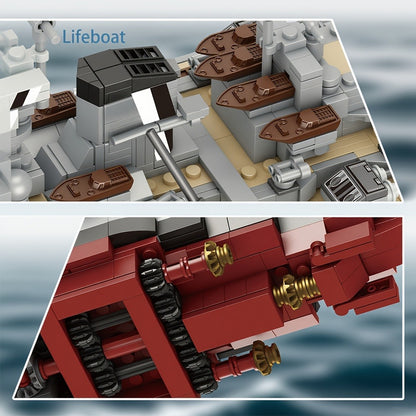 MOC Battleship Building Block Set 2081pcs – Large Scale Tech Warship Brick Model Kit 4201, Adult Collectible Display Toy, Unique Gift for Military Ship Enthusiasts Brick Builders & Teens