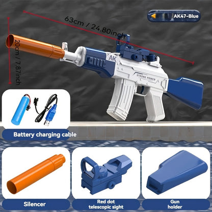 2025 Popular Automatic Electric Water Gun High-capacity Sprayer with Ultra Long Shooting Range, Suitable for Swimming Pool Accessories for Adults And Children, Outdoor Entertainment