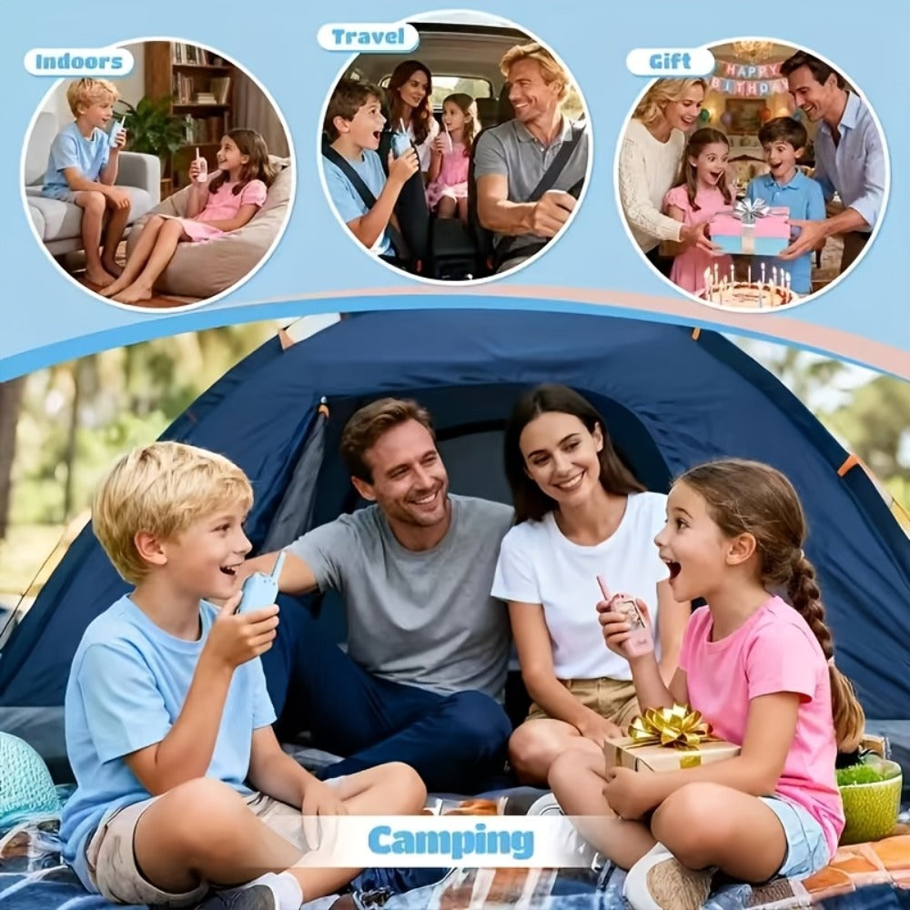 2pcs Children's Walkie-talkie Toys, 2.4GHz Wireless Walkie-talkies with Video Call And Voice-changing Functions, Equipped with High-definition Cameras, Long-distance Communication, Suitable for Children Aged 3-14, Ideal for Outdoor Play