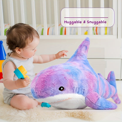 Shark Plush Pillow Stuffed Animal - Soft Cute Shark Throw Pillow for Couch, Kids Room Decor, Birthday Gift for Girls, Women & Ocean Animal Lovers, Mixed Colors