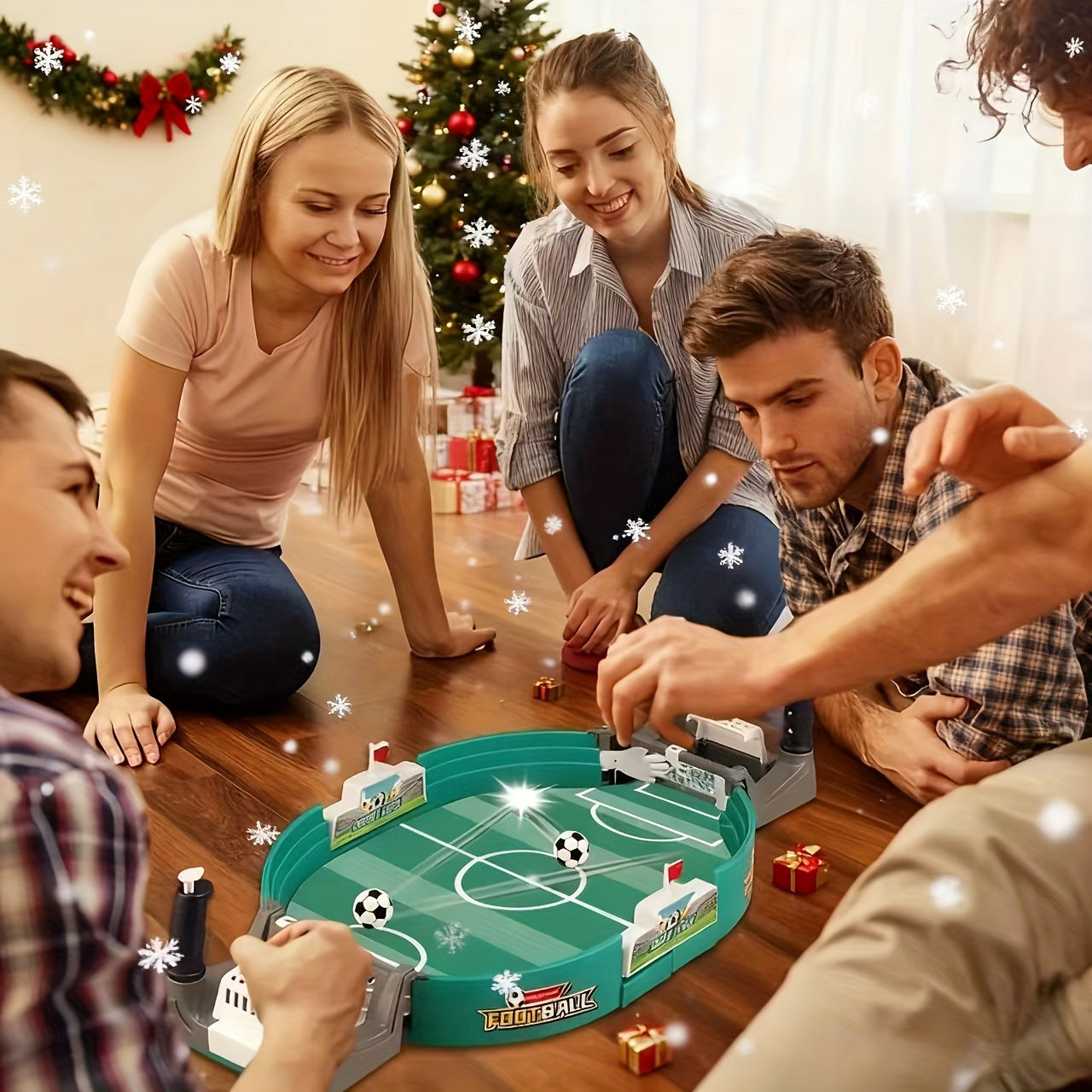 Portable Football Game Set - Durable PP Material, Stand-Alone Table Design, Perfect Family Party Game for Christmas, Halloween, Thanksgiving, Board Game