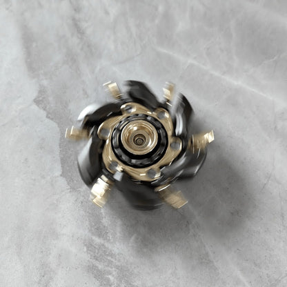 Metal Fidget Spinner Toy for Adults & Teens – Customizable Stress Relief Spinner with Hex Key, Screws & Metal Tube, Cool Decompression Anxiety Relief Tool, Black Gold Silver Dazzling Colors
