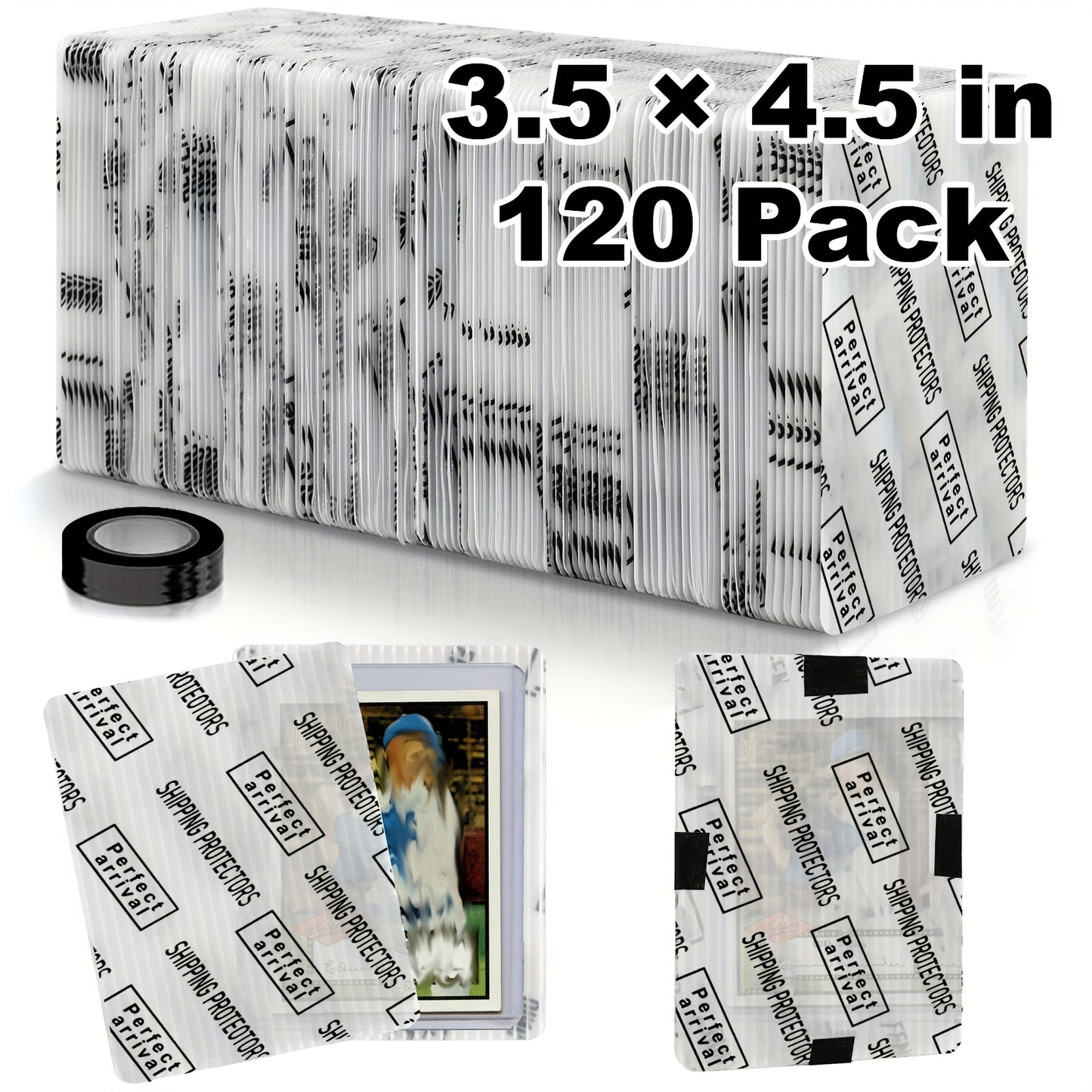 Lumus&Solem 60/120/510 Count Trading Card Shipping Protectors 3.5'' X 4.5'' - Premium Ultra Strong Plastic Inserts Mailers - Precut Supply Sleeves for Sports Cards Packaging