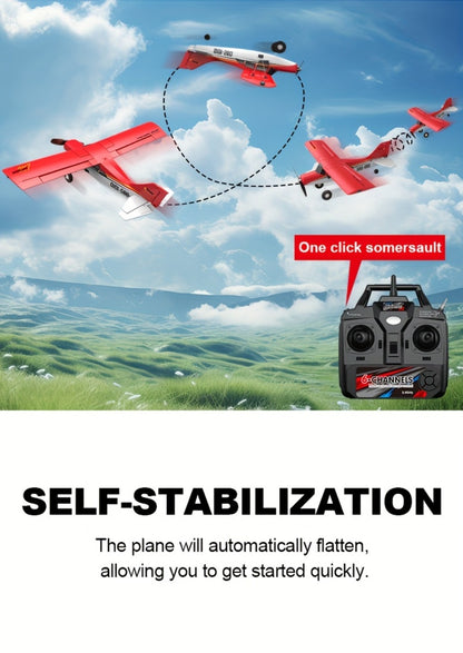 RC Airplane QIDI560 M7 Brushless Fixed Wing – 6-Channel 6-Axis Gyro Remote Control Plane with 3D Stunts, EPP Foam Aircraft, 120M Range, 2 Batteries Included, Gift for Beginners & Hobbyists