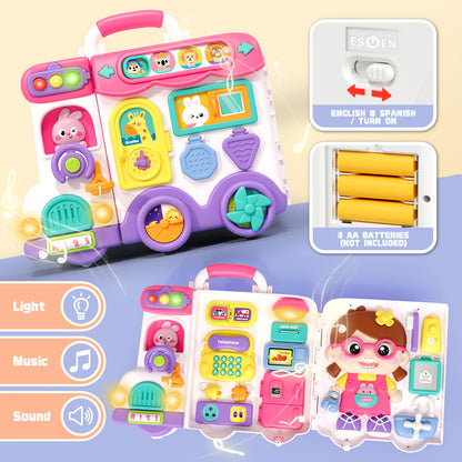 Toddler Toys for 18months Baby Toys, Musical Baby Busy Board, Early Educational Toy for Toddlers, Motor Skills Developmental Toy for 18months, Birthday Gift for Baby