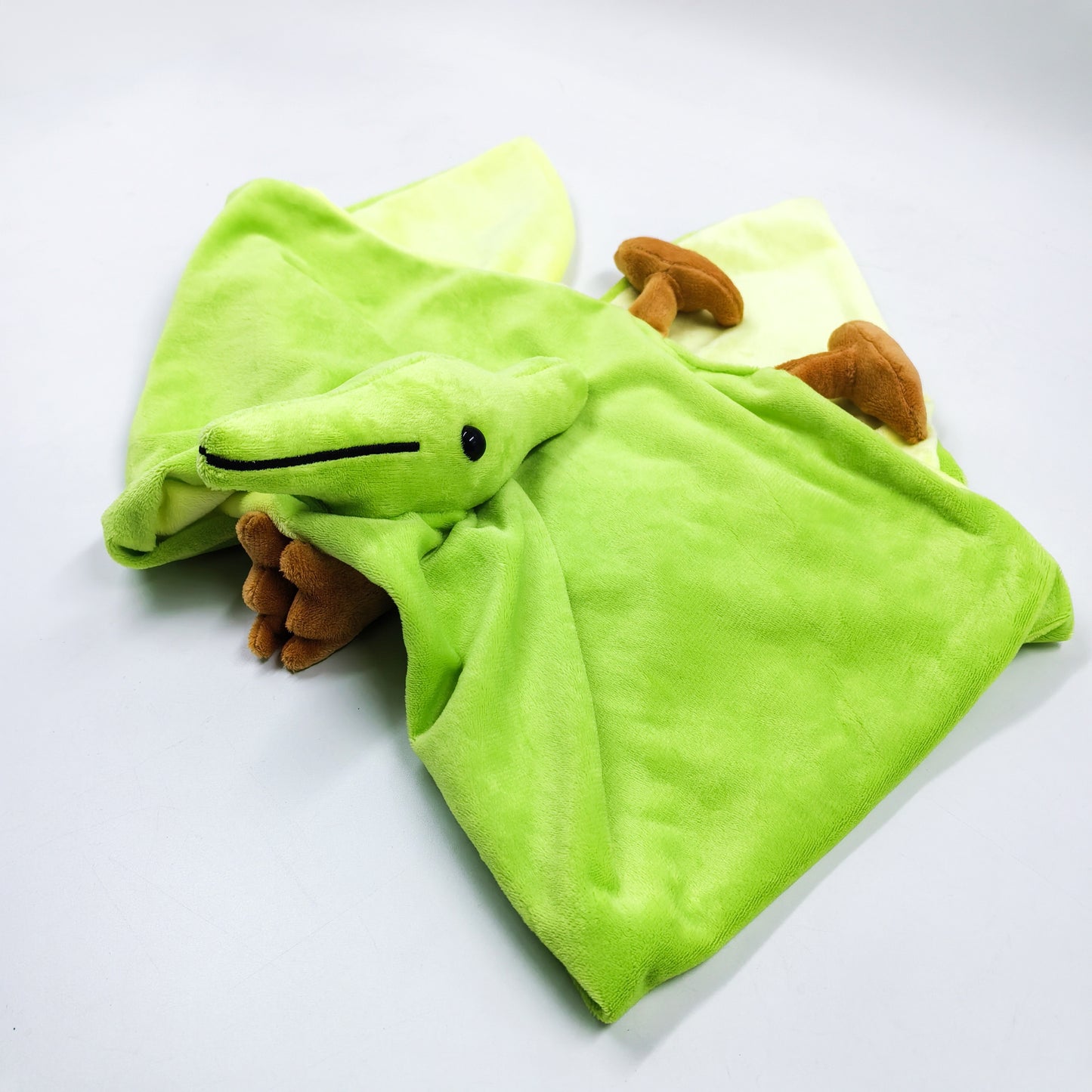 Super Soft Green Pterosaur Plush Cape - 38" Quirky Dinosaur-Inspired Anime Game Character, Ideal for Birthday Parties & Room Decor, Perfect Gift for Youngsters