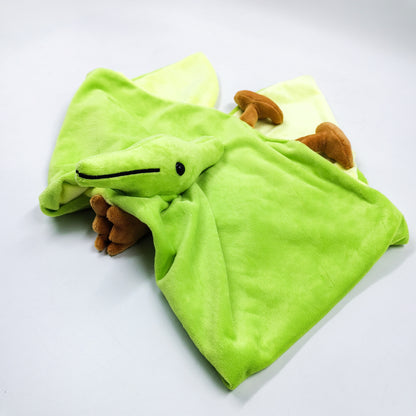 Super Soft Green Pterosaur Plush Cape - 38" Quirky Dinosaur-Inspired Anime Game Character, Ideal for Birthday Parties & Room Decor, Perfect Gift for Youngsters