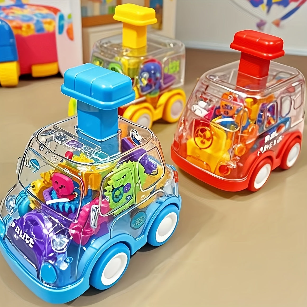 3 Sets Of Model Gear Cars Toy