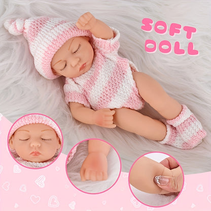 [Holiday Gifts] A Set Of 2 7-Inch Baby Dolls, Simulated Dolls, Reborn Dolls, Holiday Gifts Doll Included
