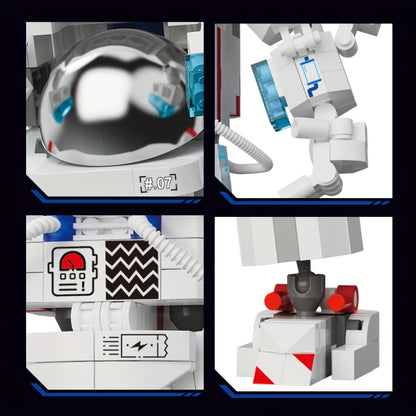 Easter, Easter Gifts, 623pcs Astronaut Mini Building Set - Collection Set, ABS Material, Timeless DIY Home Desk Decoration, Suitable for Boys And Girls, Mini Building Blocks, Assembly Set, Stress-relieving Toy, Children's Festival Gift, Space-themed