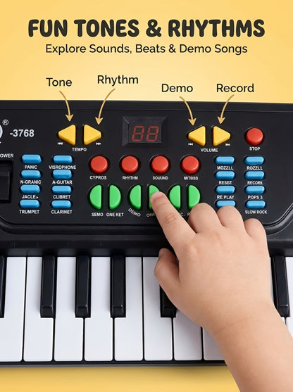 Electronic Keyboard With Microphone