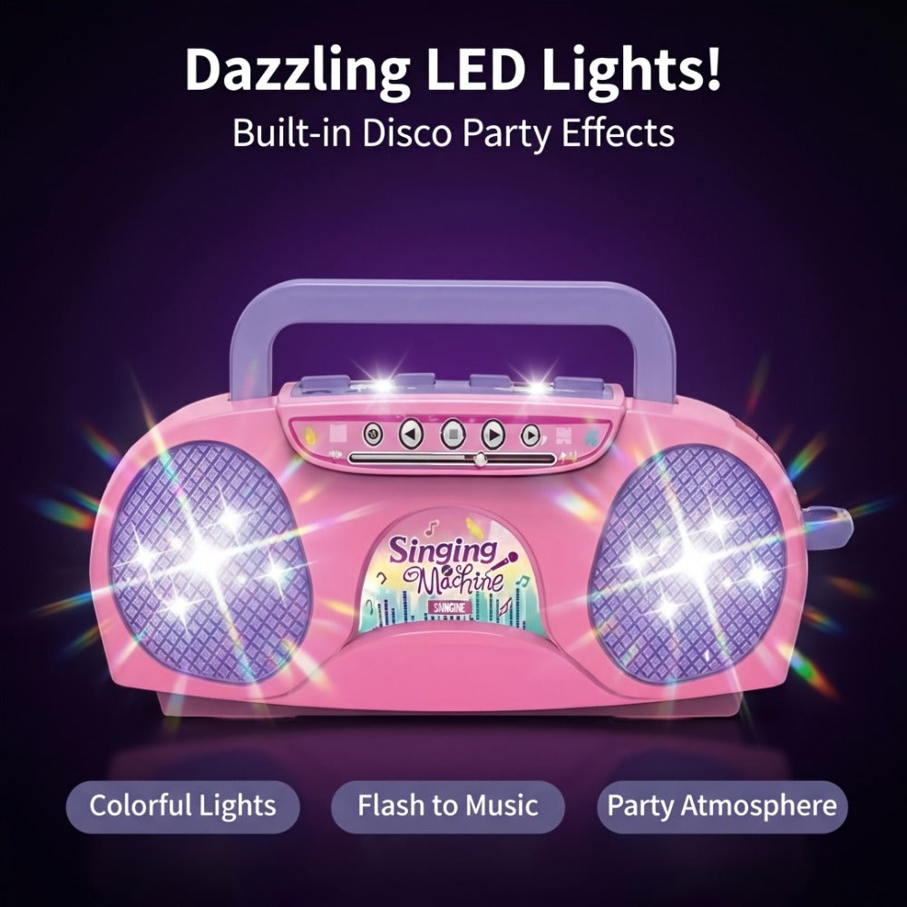 A Fantastic Light-Up Singing Toy for Kids Featuring a Microphone, Perfect for Birthdays And Holidays. This All-In-One Music Machine Is Ideal for Boys And Girls Aged 3 to 7