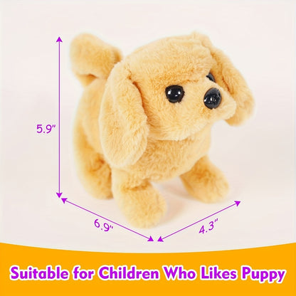 2026 Upgrade Plush Electric Simulation Puppy - Walk & Bark Interactive Electronic Pet, Soft Plush Gift Box, Parent-Child Companion Holiday Gift