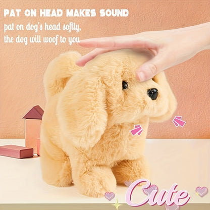 2026 Upgrade Plush Electric Simulation Puppy - Walk & Bark Interactive Electronic Pet, Soft Plush Gift Box, Parent-Child Companion Holiday Gift