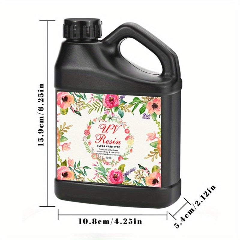 1000G UV Resin Adhesive, Crystal Clear, Durable, Low-Smell, Ready-To-Use UV Epoxy Resin That Cures Rapidly, Ideal for Novices in Jewelry Crafting, Projects, Coatings, And Resin Artwork