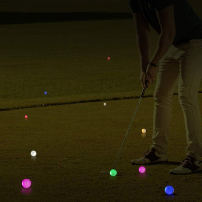 THIODOON Upgraded Glow-in-The-Dark Golf Balls - Ultra-Bright LED Golf Balls with Mesh Bag - Fun Night Golf Gift for Men & Women - Perfect for Teens & Beginners!