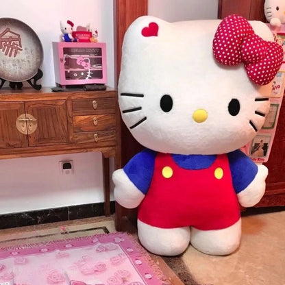 Sanrio Hello Kitty Large 40cm/ 15.75inch Plush Doll, Kitty Cat Stuffed Toy, Creative Pillow, Cute Anime Doll, Toy, the Best Choice for Holiday Gifts