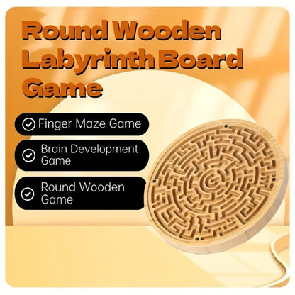 Wooden Maze Balance Board with Steel Ball – Brain Training Puzzle Game for Kids & Adults | Hand-Eye Coordination, Focus & Dexterity Skill Builder | STEM Gift for Boys & Girls Ages 6+, 1-Pack or 2-Pack