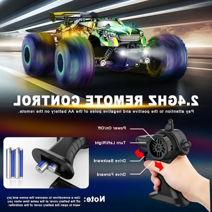 High-Speed RC Off-Road Car for Boys 2.4GHz Impact-Resistant Drop-Proof Remote Control Vehicle – Cool All-Terrain Toy Ages 3+ Christmas Birthday Gift (Green)