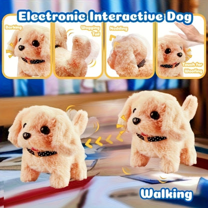 2026 Upgrade Plush Electric Simulation Puppy - Walk & Bark Interactive Electronic Pet, Soft Plush Gift Box, Parent-Child Companion Holiday Gift