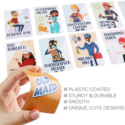 2/3/4 Decks Card Games for Kids, Go Fish, Old Maid, Memory Match, Crazy Eights, Animal Playing Cards, Card Game Playing Cards for Boys Girls Ages 4+, for Game Nights and Family Gatherings, Gifts for Birthday Christmas