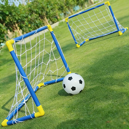 [Indoor/Outdoor Football Set] 2pcs Youth Football Set-Portable and Easy-to-assemble Goal, Suitable for Indoor/Outdoor Play, Family Entertainment, Birthday Gifts, Football Gifts
