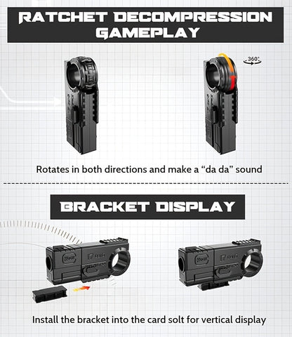 Knock 17Gen5 One-Touch Cartridge Alloy Finger Pistol - Fidgety Fingertip Stress Relief Toys - Case Throwing Softball Guns, Fidgety Novelty And Mischievous Toys, Perfect Gift!
