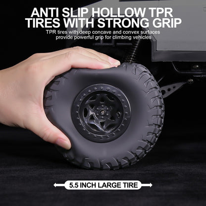 Huge RC Pickup Truck Remote Control truck Model Car with Free Gift Motorcycle Powerful Climbing Vehicle for All Various Terrains Great Christmas and New Year Gift for Kids Automobile