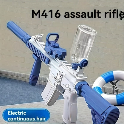 Continuous-Fire Automatic Water Gun for Kids & Adults – High-Capacity Long-Range Squirt Blaster for Summer Beach Pool Backyard Outdoor Play, Birthday Gift for Boys Girls, Blue Pink Random Mini Model