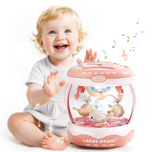 JOVOW, Music Toy For Babies Over 3 Months Old, Interactive Rotating Projector With Music And Animal Sounds, Multi-functional Learning Suitable For Party Music, Sensory Games, Exercise And Sports Skills Development, Suitable For Boys And Girls Over 3