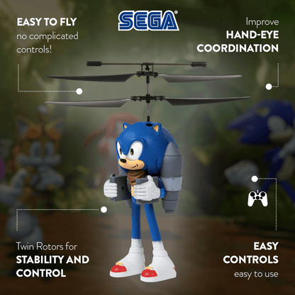 Sonic Boom Sonic 2.5 Channel IR Jetpack Flying Figure Helicopter