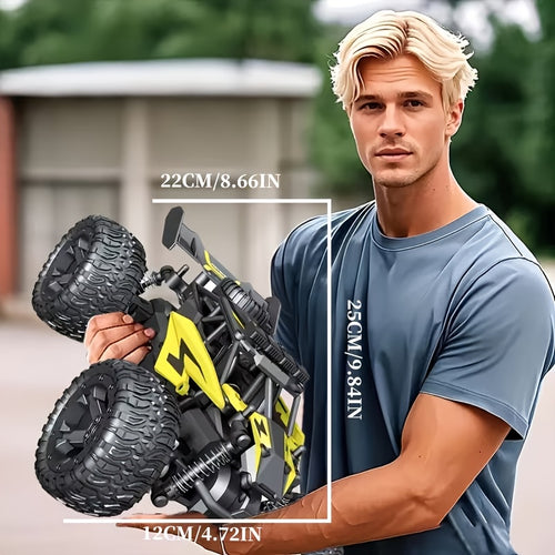 All-Terrain Toy Vehicle, 2.4Ghz Remote Control, Sturdy Alloy Construction, Safe Design for Kids And Adults, a Fun Gift for Boys, High-Speed Remote Car, Available in Red And Yellow