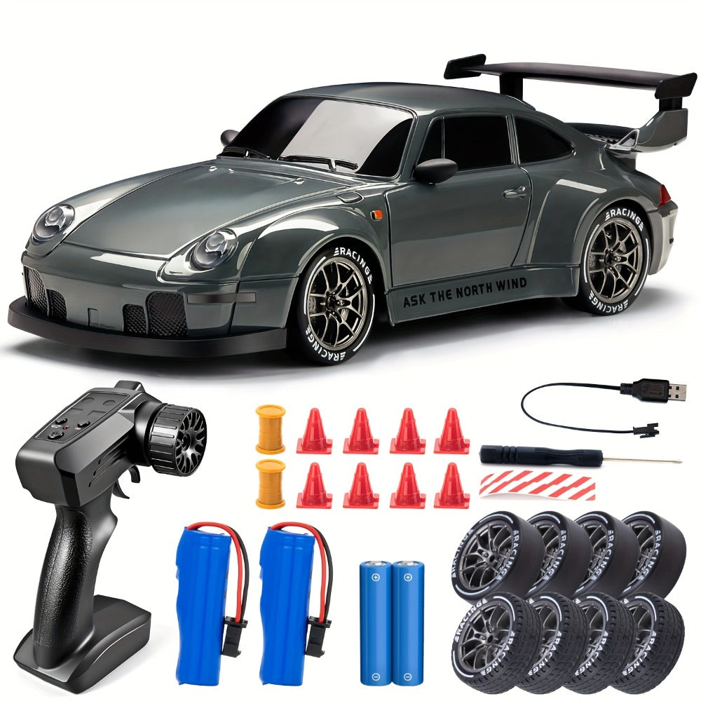 High-Speed Drift RC Car 1:24 Scale S814 – Remote Control Drift Car for Kids & Adults, 360° Spin Stunt Vehicle Toy, Birthday Christmas Gift, Multiple Colors (Grey/Orange/Blue/Green/Purple)