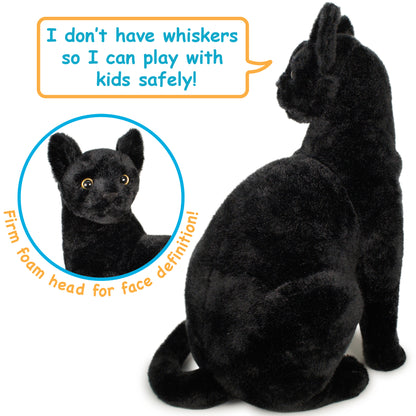 Boone The Black Cat 13 Inch Stuffed Animal Plush By TigerHart Toys