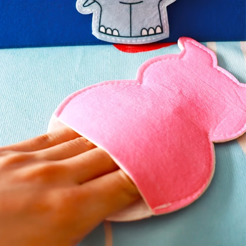 Hand Puppets of Elephant And Piggie - Props for Storytelling Performances, Interactive Teaching Tools for Classrooms by Hoojojo