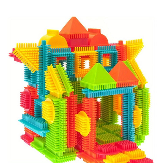 150pcs Hedgehog-Shaped Interlocking Building Block Set - Soft Interlocking Brush Blocks - Ideal Educational Learning Toy for Preschoolers and Children - Perfect Gift for Day, Holidays, and Birthdays