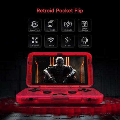 Handheld Game Console Retroid Pocket Flip 2 – Flip AMOLED Retro Emulator Android Gaming