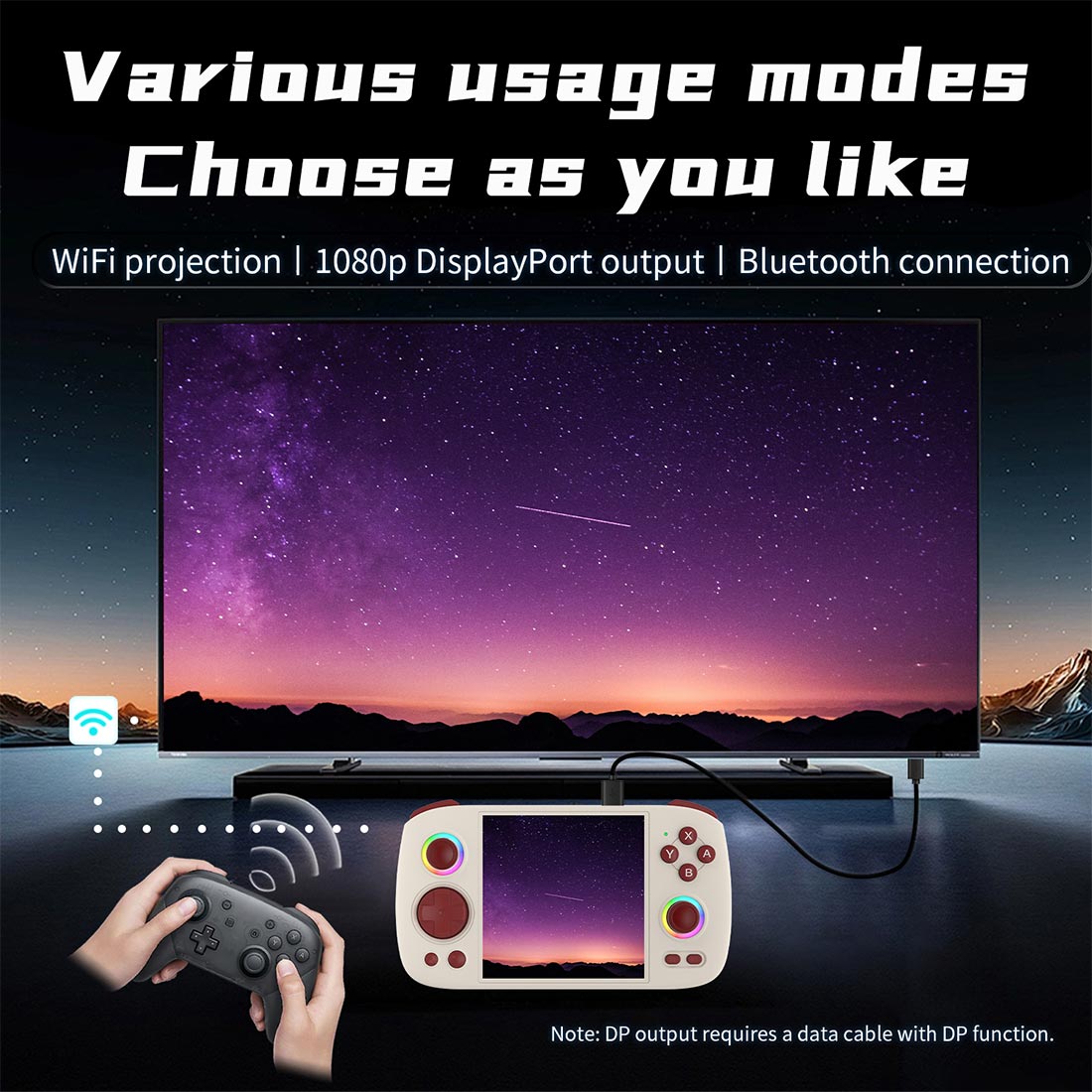 Retro Handheld Game Console Anbernic RG Cube - Android 13 Square IPS RGB Hall Joystick DP Output Gaming Handheld 5200mAh