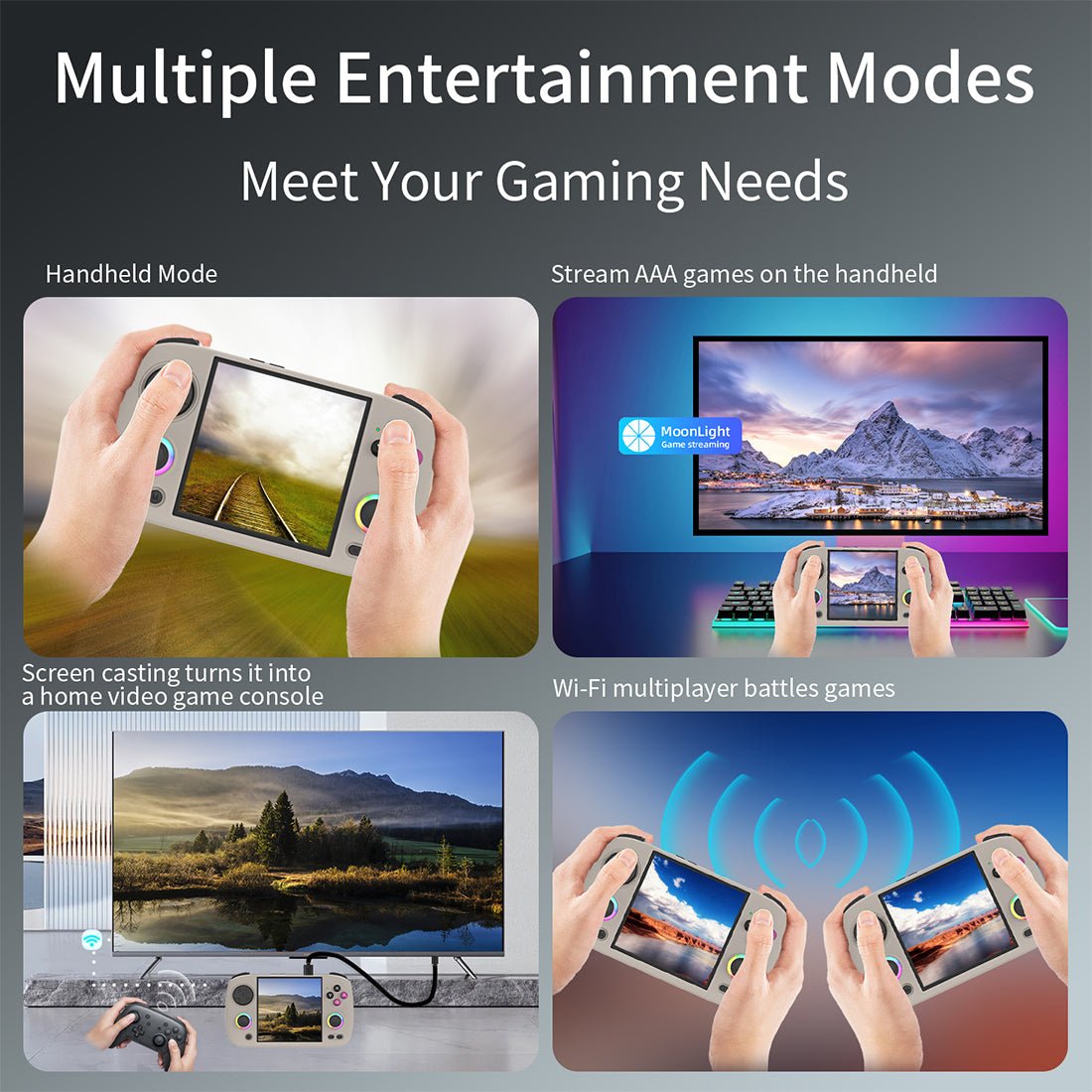 Retro Handheld Game Console Anbernic RG CubeXX - Linux Square IPS RGB Portable Gaming Handheld 3800mAh