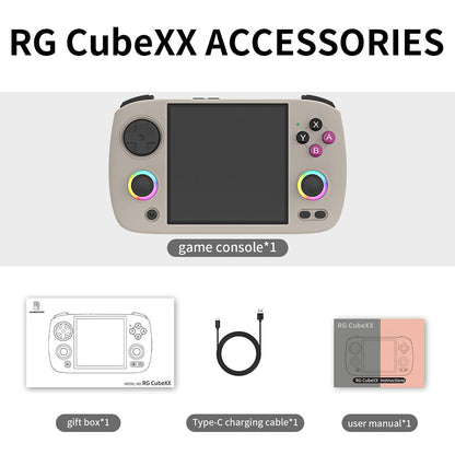 Retro Handheld Game Console Anbernic RG CubeXX - Linux Square IPS RGB Portable Gaming Handheld 3800mAh