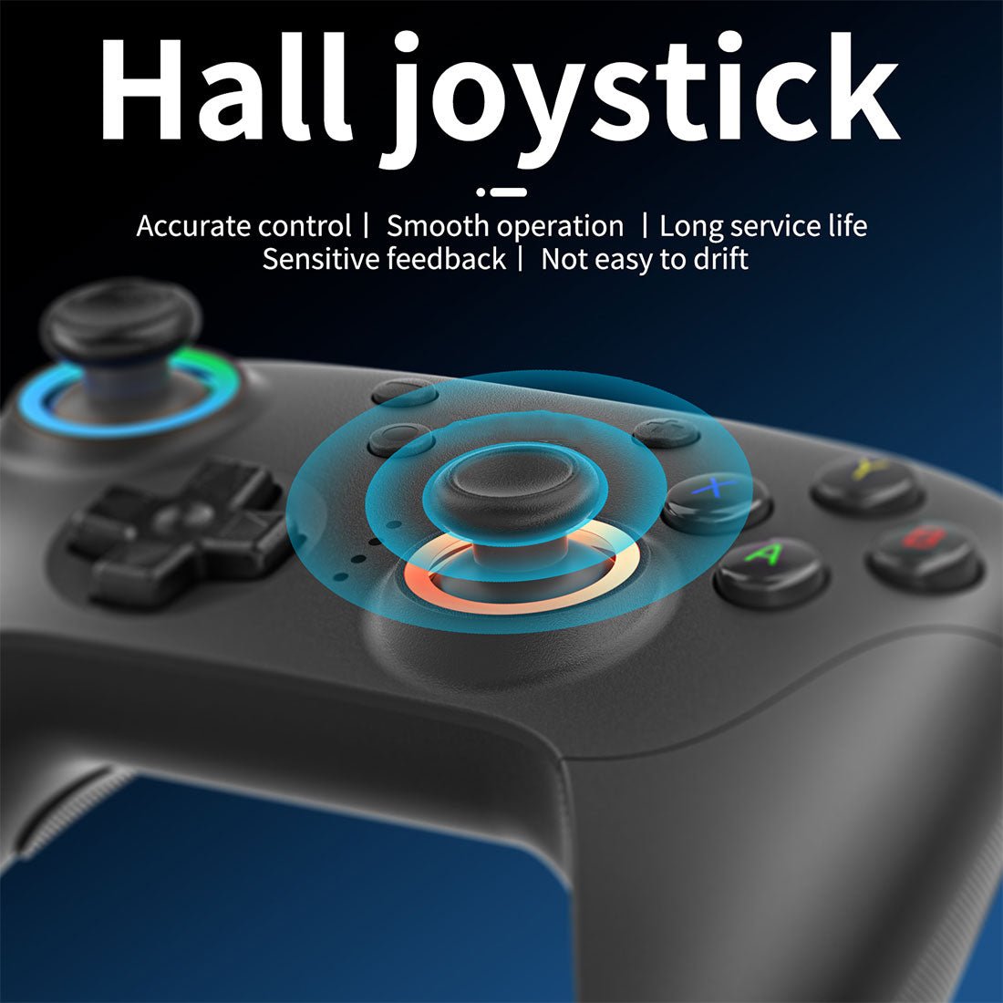 Bluetooth Game Controller Anbernic RG P01 - Hall Effect RGB Gyroscope Multi-Platform Wireless Gamepad 600mAh
