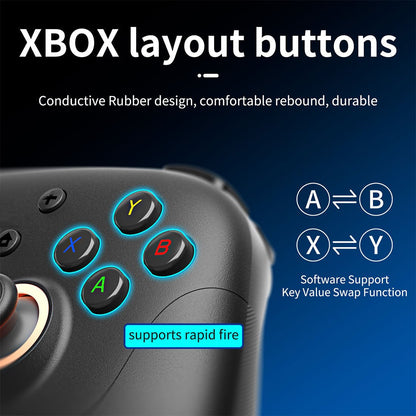 Bluetooth Game Controller Anbernic RG P01 - Hall Effect RGB Gyroscope Multi-Platform Wireless Gamepad 600mAh