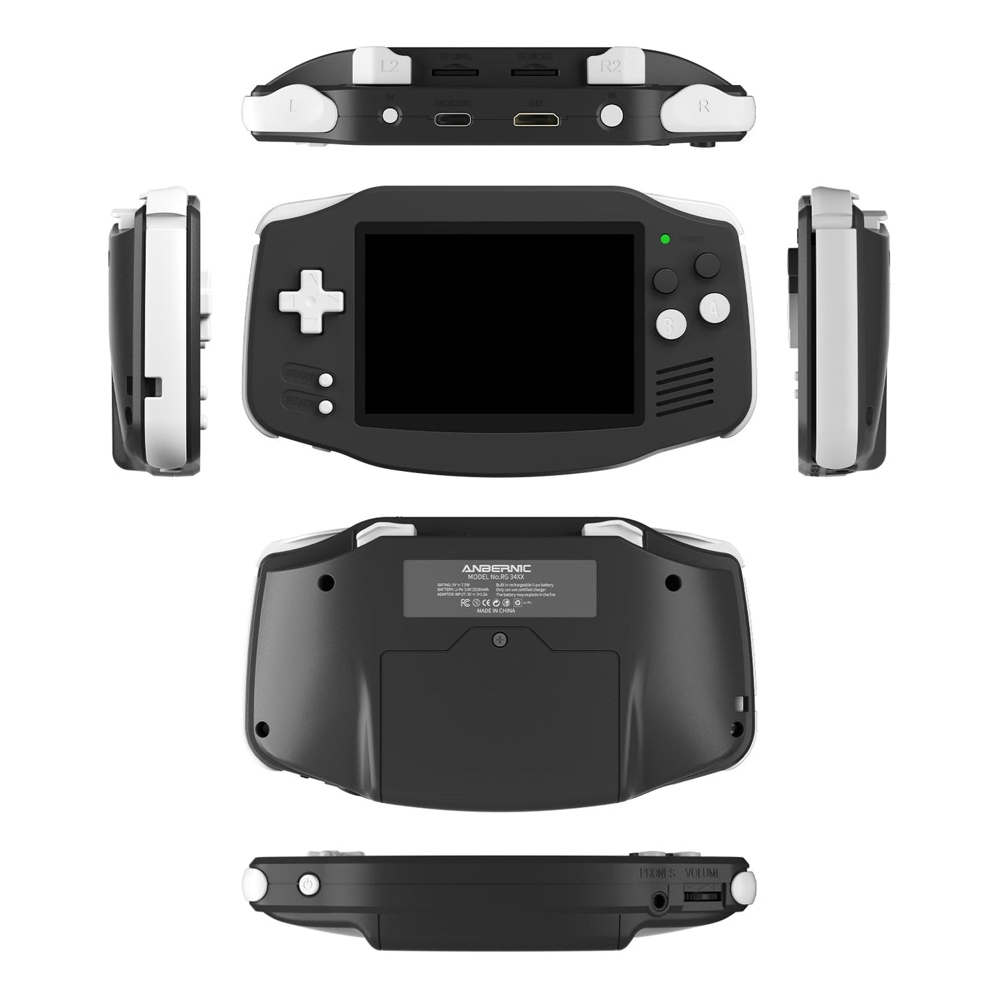 Retro Handheld Game Console Anbernic RG34XX - Linux GBA Style IPS HDMI Portable Gaming Handheld 3500mAh