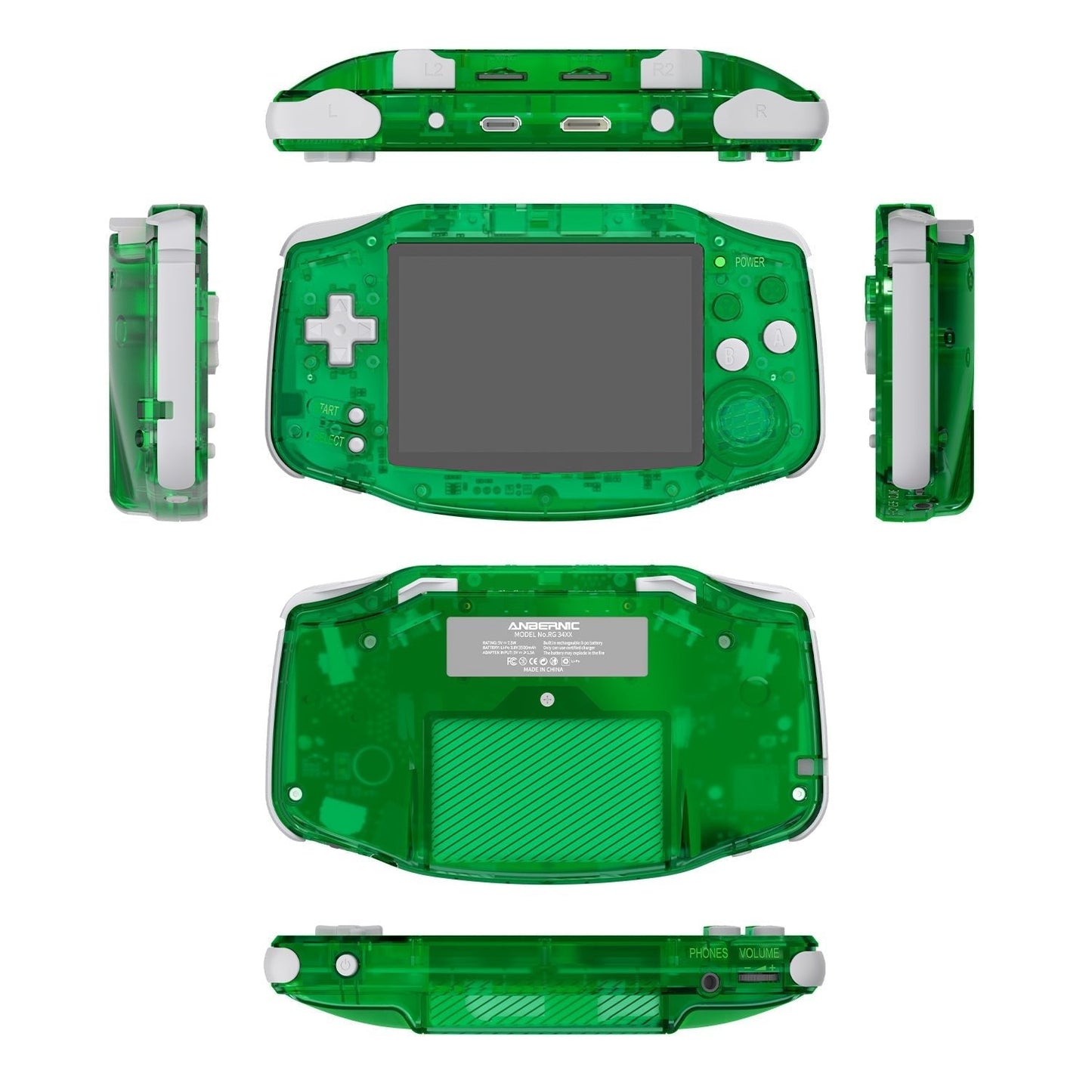 Retro Handheld Game Console Anbernic RG34XX - Linux GBA Style IPS HDMI Portable Gaming Handheld 3500mAh
