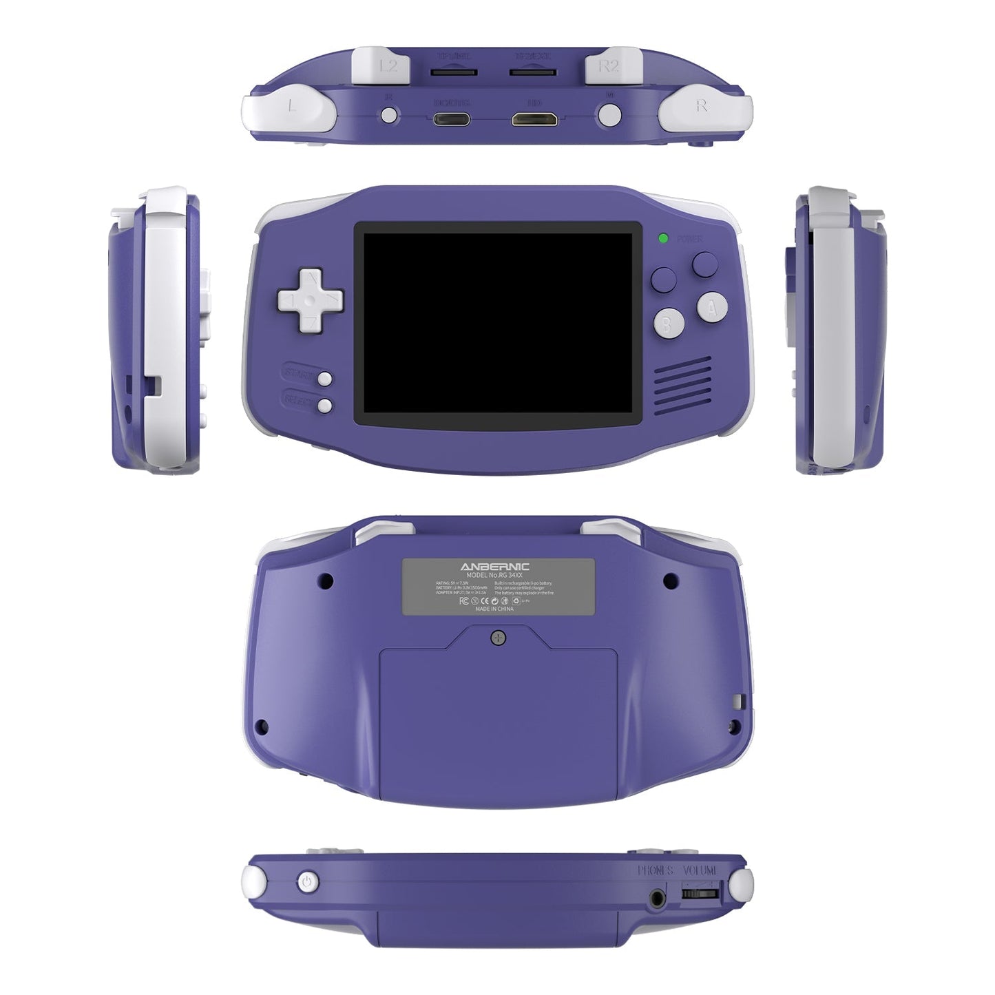 Retro Handheld Game Console Anbernic RG34XX - Linux GBA Style IPS HDMI Portable Gaming Handheld 3500mAh