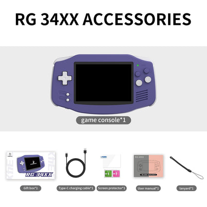 Retro Handheld Game Console Anbernic RG34XX - Linux GBA Style IPS HDMI Portable Gaming Handheld 3500mAh
