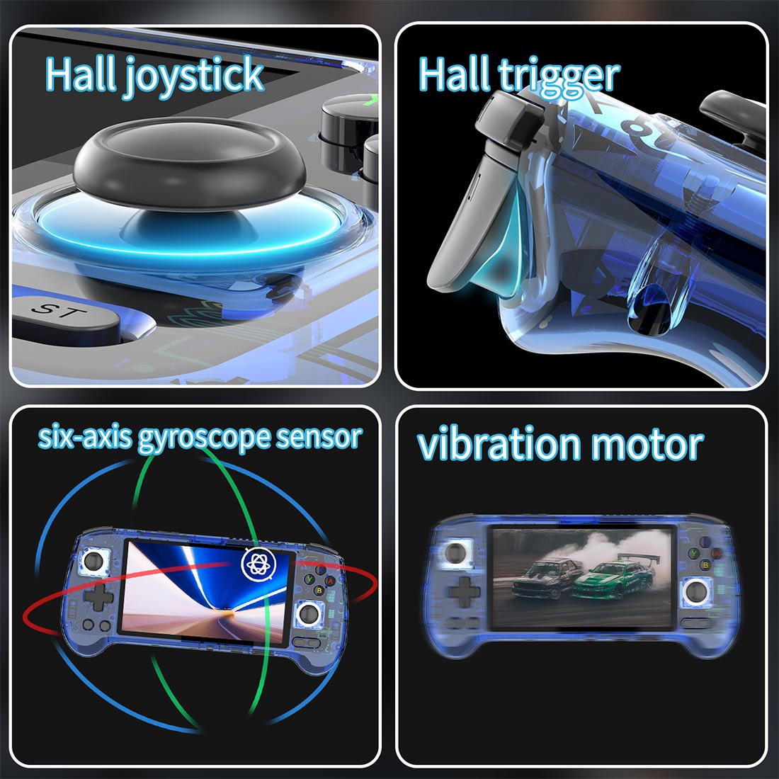 Handheld Game Console Anbernic RG556 Android 13 5.48-inch AMOLED Hall Joystick Active Cooling